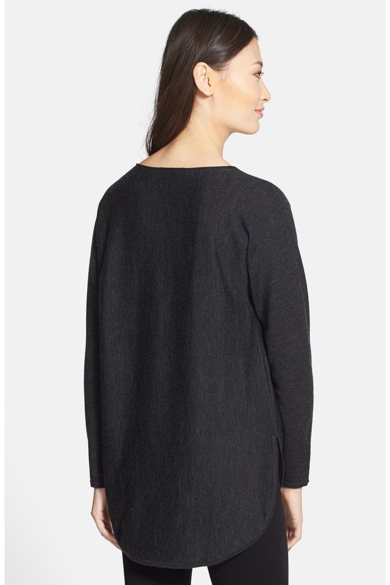 Ballet Neck Merino Tunic, Alternate, color, CHARCOAL