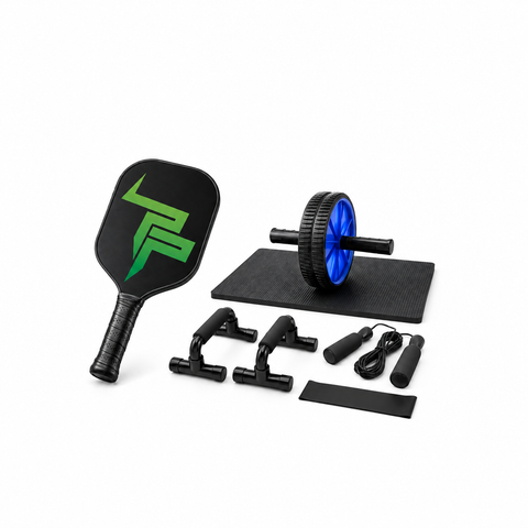 Pickleball Paddle & 5-Piece Home Workout Set Bundle