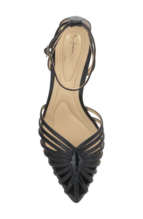 Jessica Simpson Paveri Ankle Strap Pointed Toe Pump In Black
