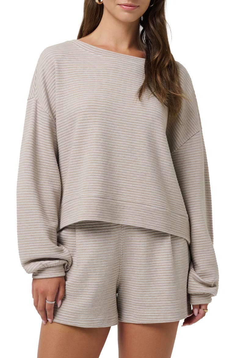 Yacht Me Sweatshirt, Main, color, HEATHER ISLAND FOSSIL