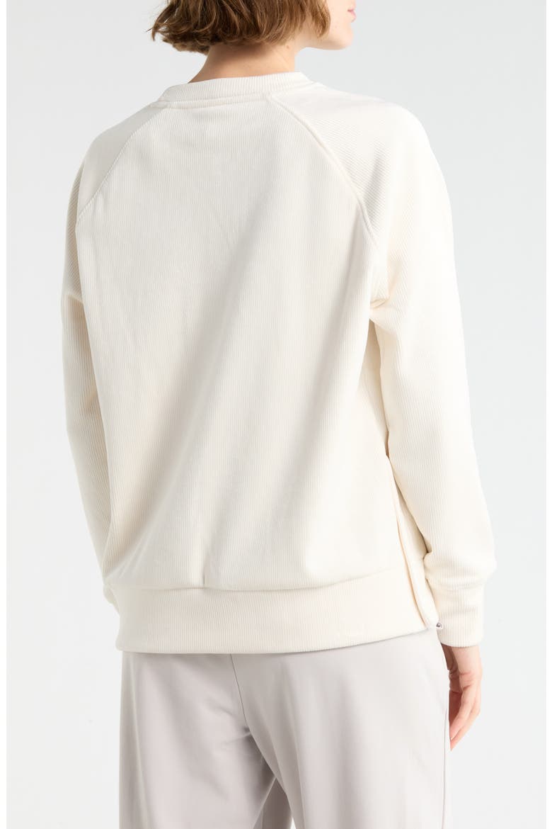 Sophie Dreamy Ribbed Velour Sweatshirt, Alternate, color, WHITE DOVE