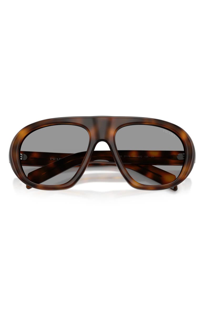 Prada 57mm Irregular Sunglasses, Alternate, color, 