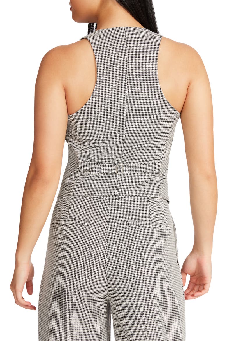 Isabella Houndstooth Vest, Alternate, color, BLACK