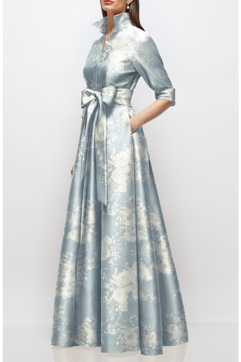 Floral Satin Twill Ballgown, Alternate, color, SERAPHINA FLORAL