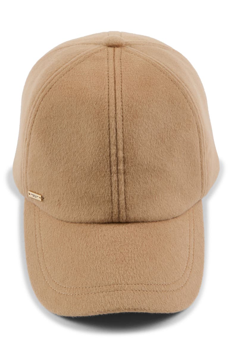 Lo Cashmere Baseball Cap, Alternate, color, CAMEL