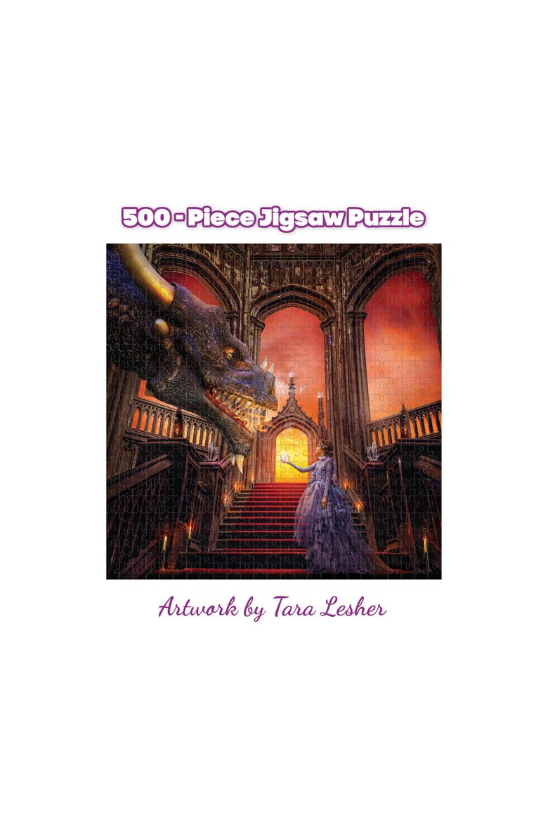 A Girl & Her Dragon Puzzle By Tara Lesher | 500 Piece Jigsaw Puzzle, Alternate, color, Multi-Color