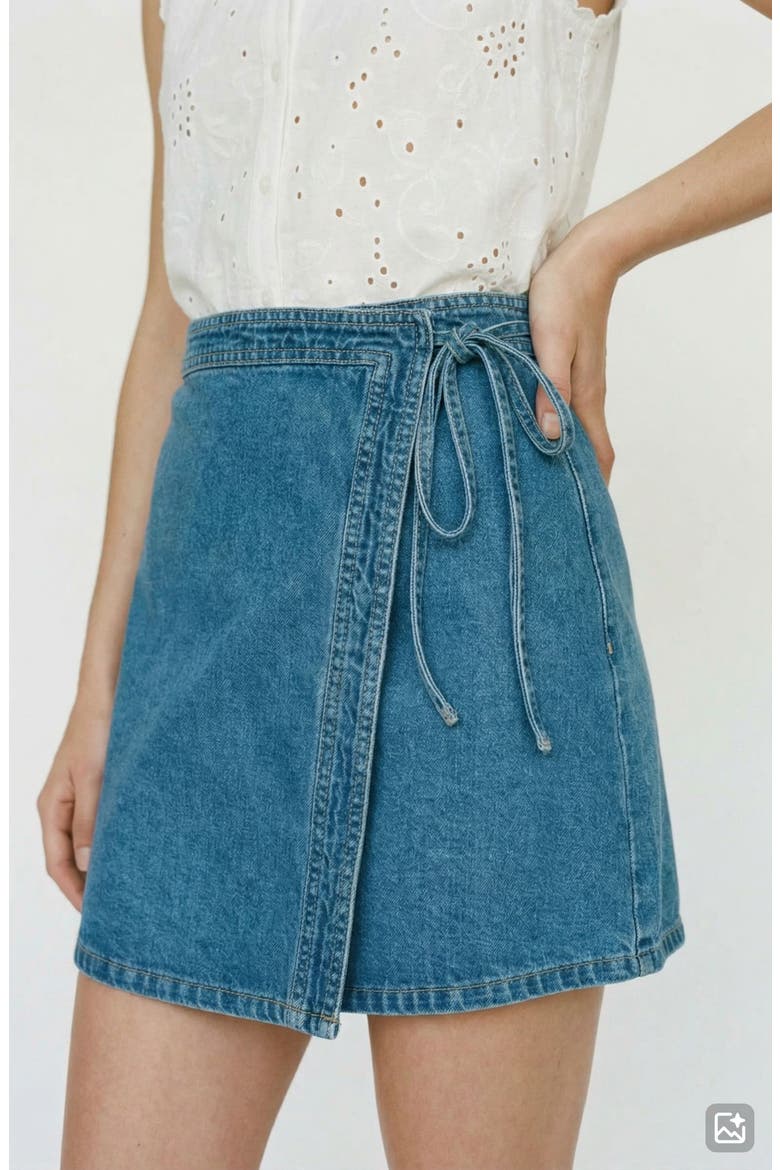 Liza Denim Wrap Miniskirt (Women) | Nordstrom