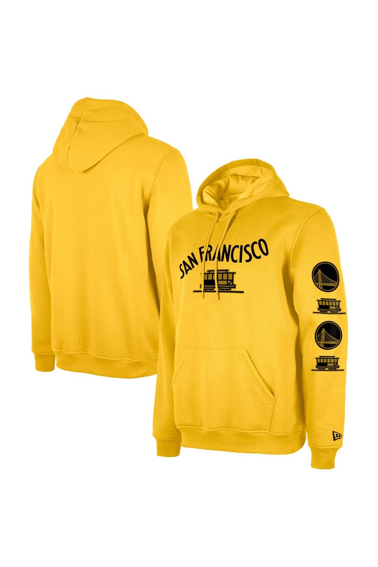 Men's New Era Yellow Golden State Warriors Big & Tall 2023/24 City Edition Jersey Pullover Hoodie, Main, color, Yellow