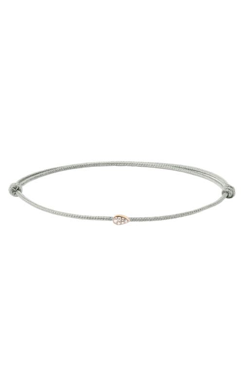 Pdpaola Isa Diamond Cord Bracelet In Light Blue