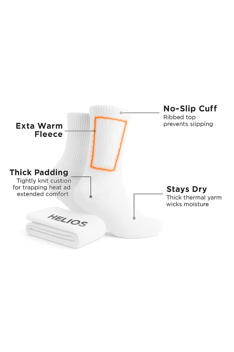 Thermal Retaining Wool Blend Crew Socks, Alternate, color, WHITE