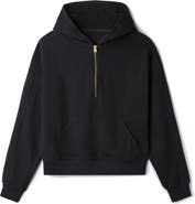 Rhone Signature Cotton Blend Rib Half Zip Hoodie