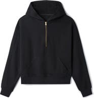Rhone Signature Cotton Blend Rib Half Zip Hoodie