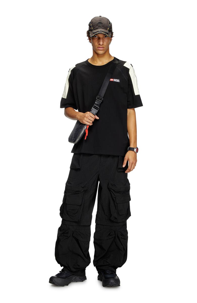 DIESEL<sup>®</sup> T-Fausty Mixed Media T-Shirt, Alternate, color, 