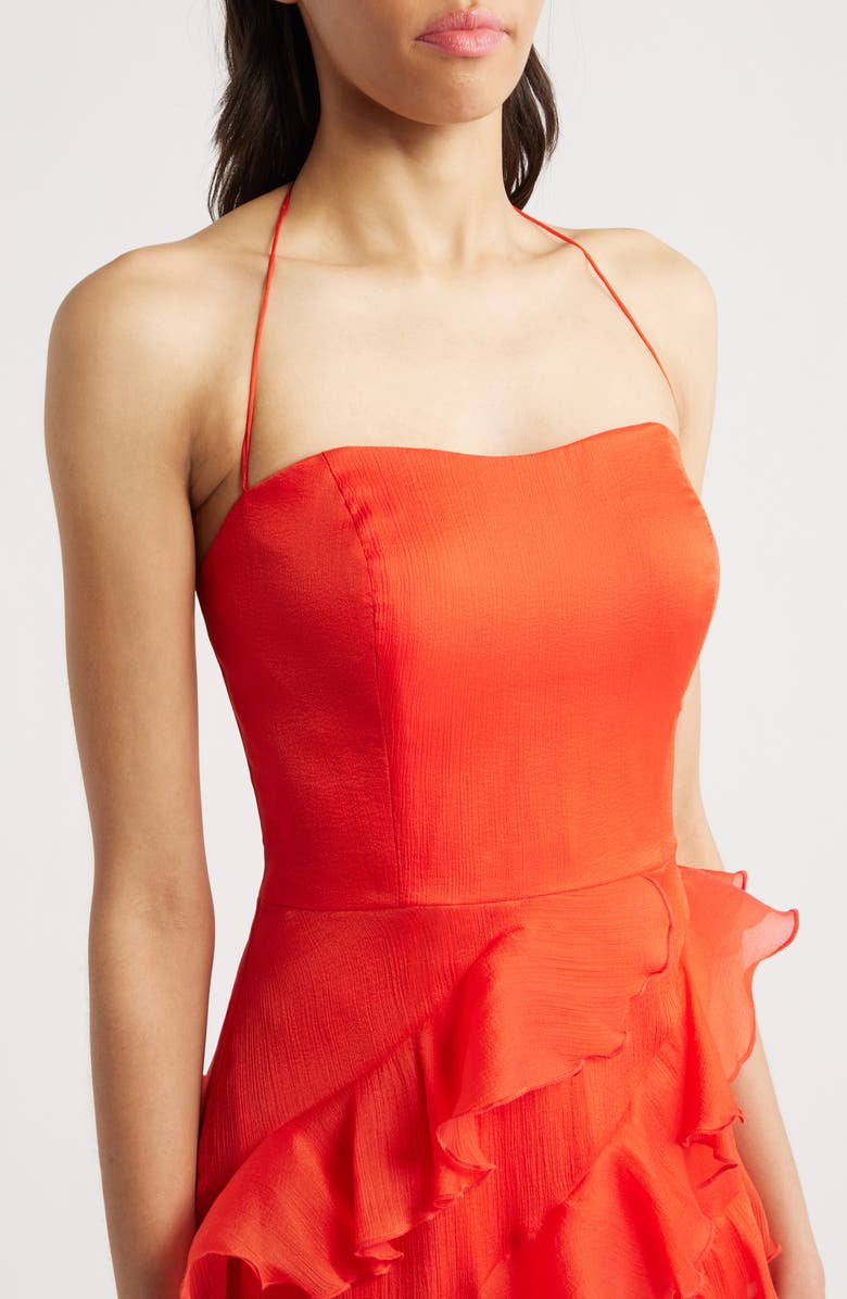 Hutch Ruffle Maxi Dress, Alternate, color, Cherry