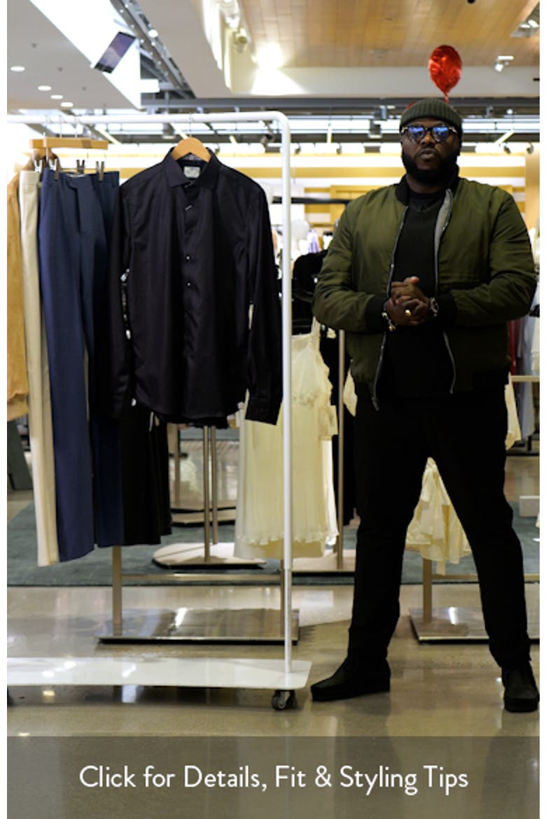 Modern Fit Solid Black Cotton Twill Dress Shirt video