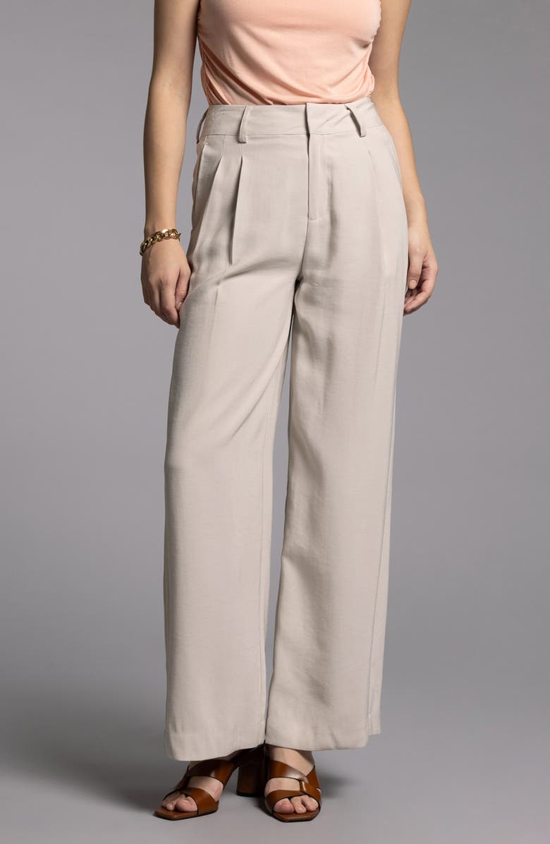 WEEKEND LOS ANGELES Lacy Straight Leg Pants, Alternate, color, Soft Grey