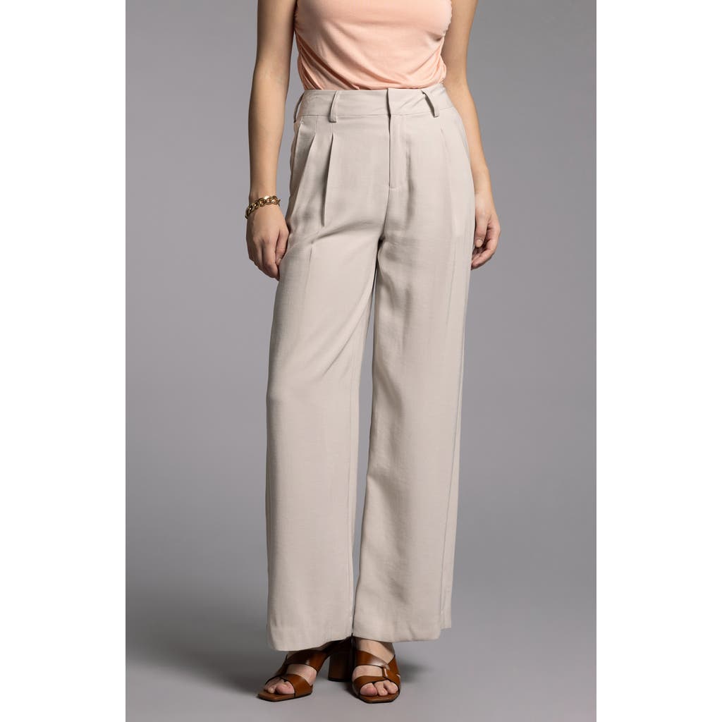 Weekend Los Angeles Lacy Wide Leg Pants In Soft Grey In Soft Grey
