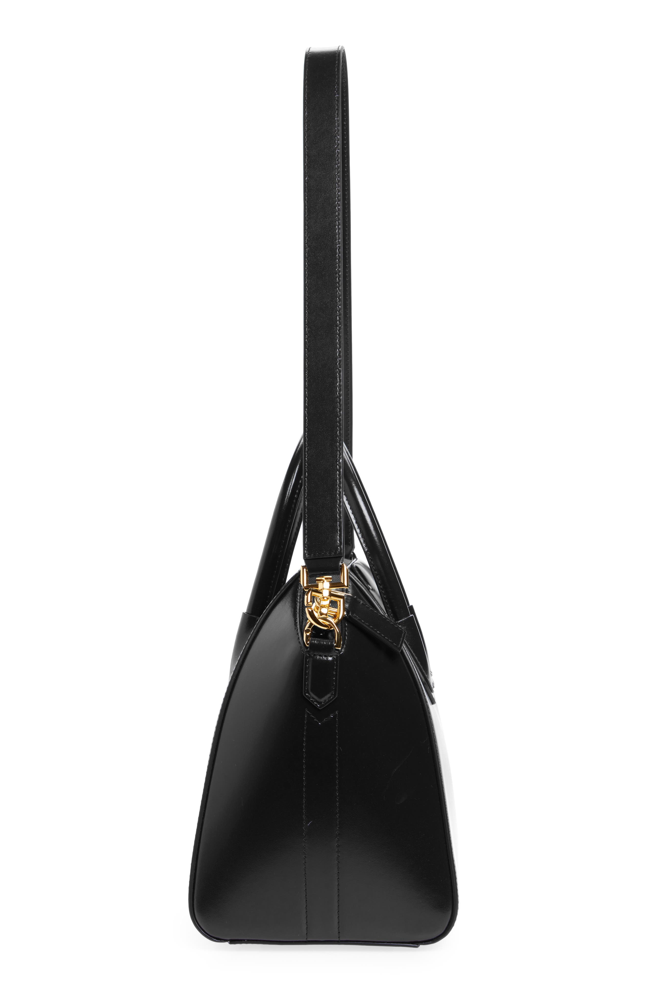 Givenchy Small Antigona Leather Satchel, Alternate, color, Black