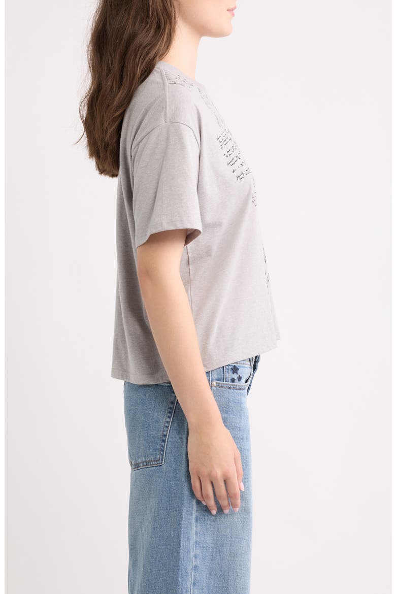 Roses Crop Graphic T-Shirt, Alternate, color, HEATHER GREY