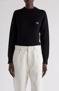 Balenciaga Logo Embroidered Wool Sweater
