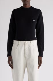 Balenciaga Logo Embroidered Wool Sweater