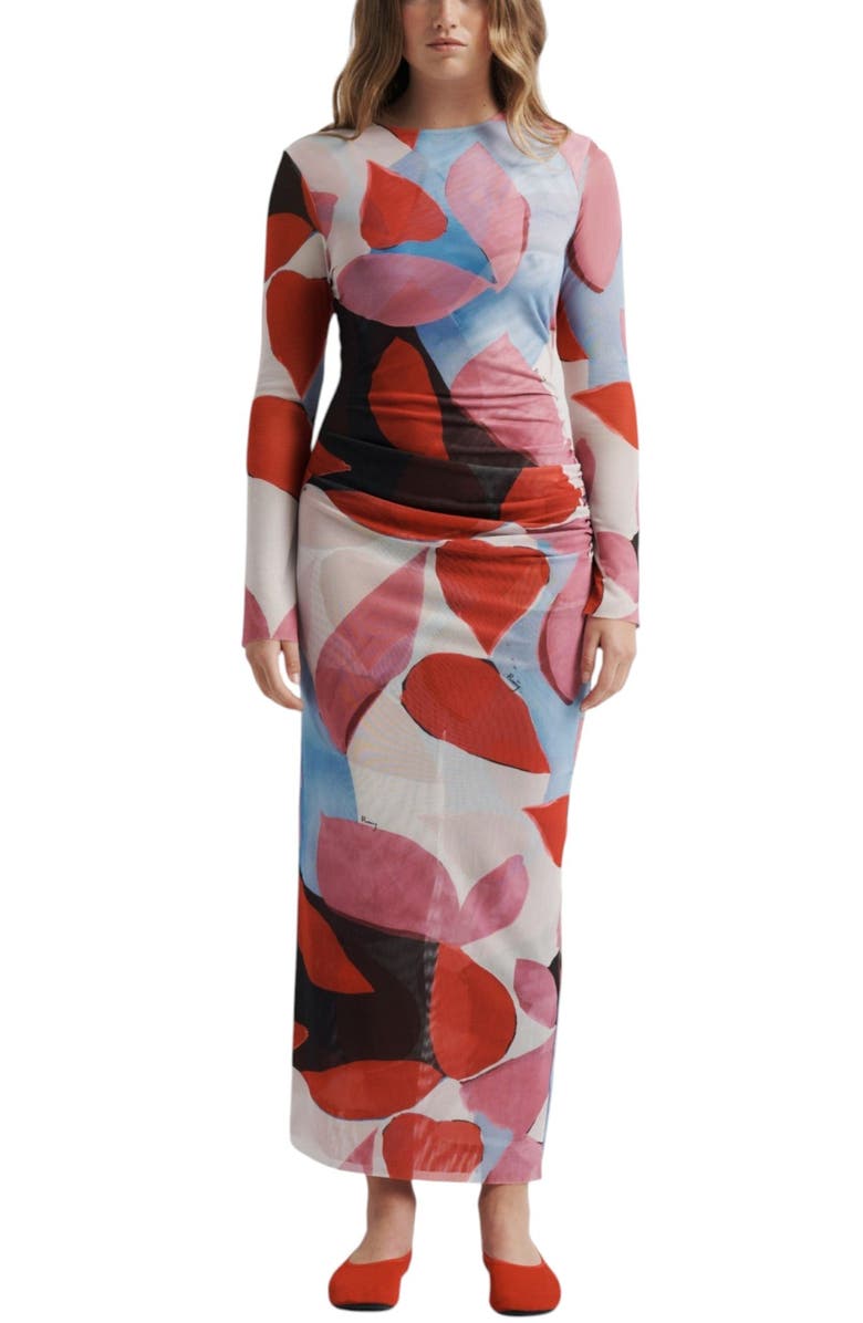 Romy Clara Mesh Dress, Main, color, Abstract Beauty