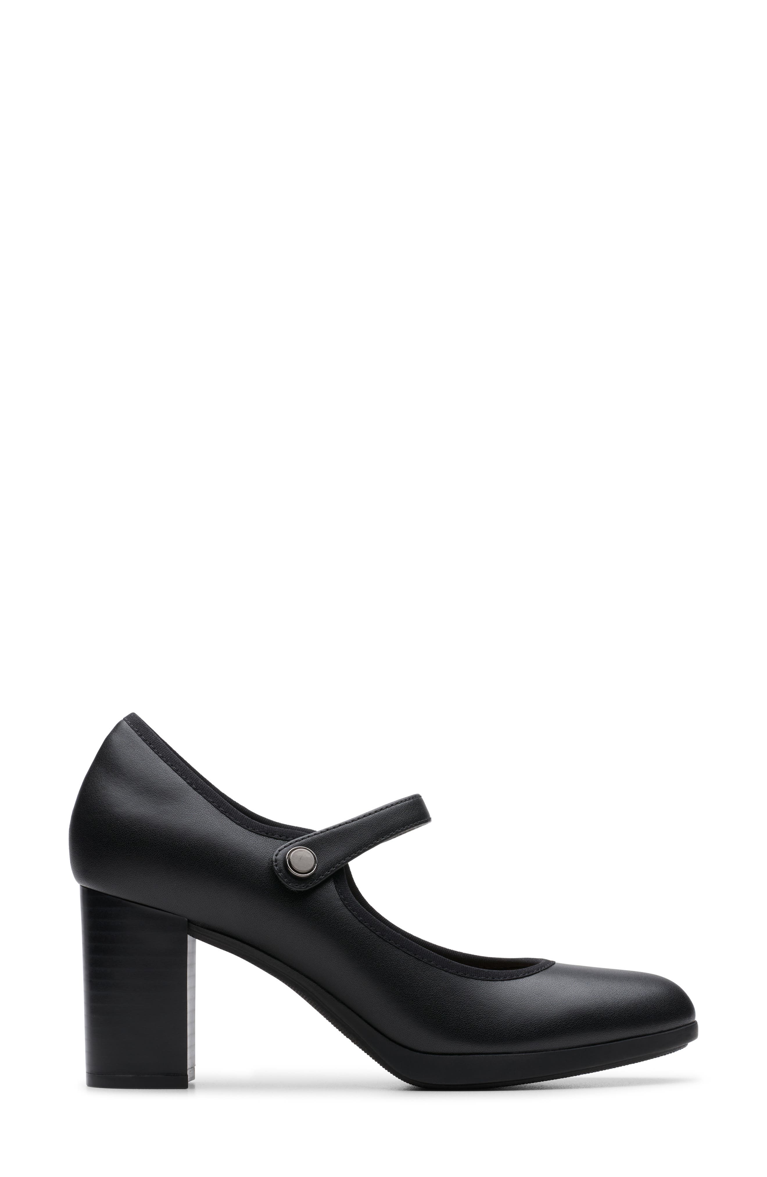 Clarks<sup>®</sup> Bayla Lily Mary Jane Pump, Alternate, color, Black Leather