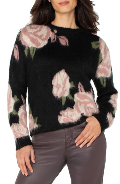 Floral Drop Shoulder Sweater