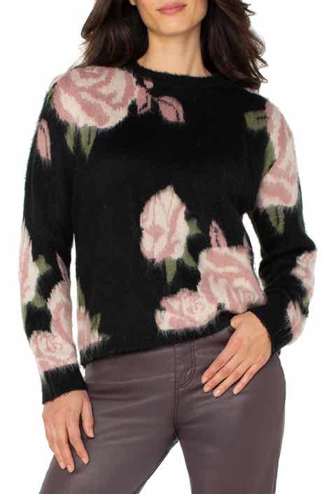 Liverpool Los Angeles Floral Drop Shoulder Sweater