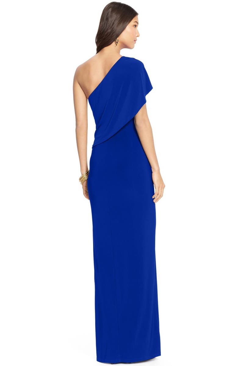 Lauren Ralph Lauren 'Charlotta' One-Shoulder Jersey Gown, Alternate, color, 