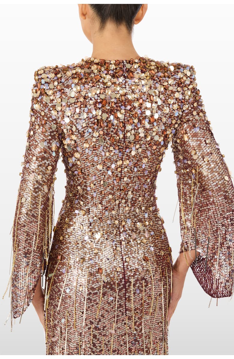 Jenny Packham Phara Dress, Alternate, color, Cardinal