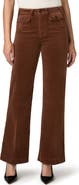PAIGE Leenah Corduroy High Waist Ankle Wide Leg Jeans
