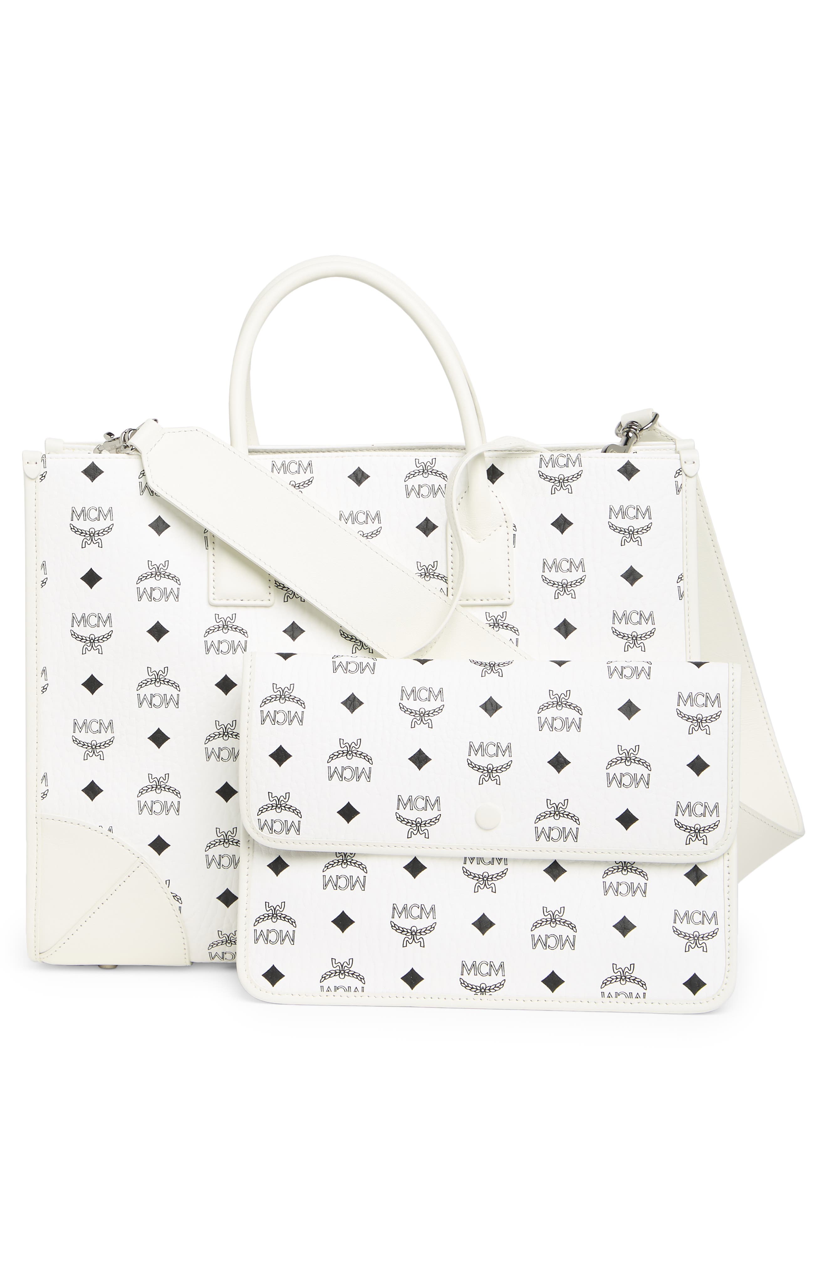 MCM Large Munchen Visetos Tote, Alternate, color, 