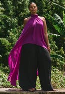 ELOQUII High-Low Halter Top