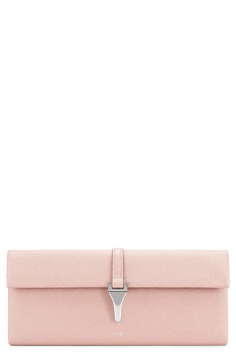 Zaria Pebbled Faux Leather Clutch