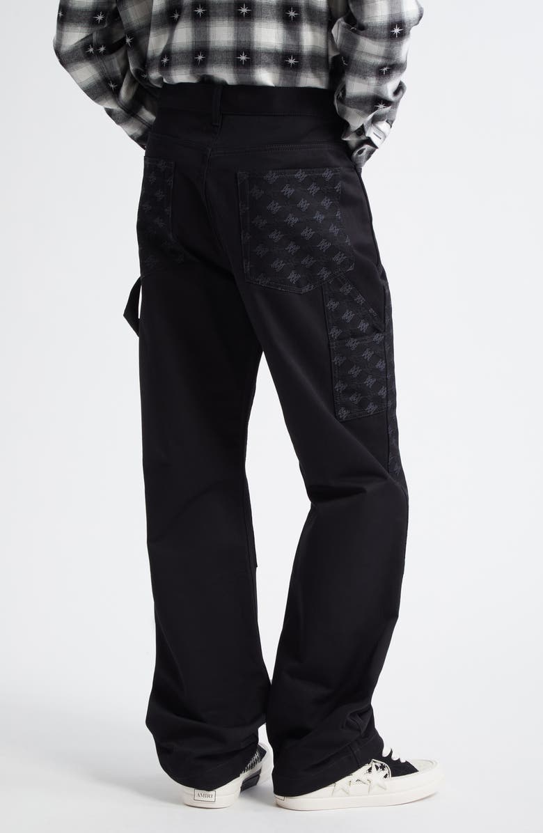 AMIRI MA Quad Jacquard Cotton & Wool Carpenter Jeans, Alternate, color, Black