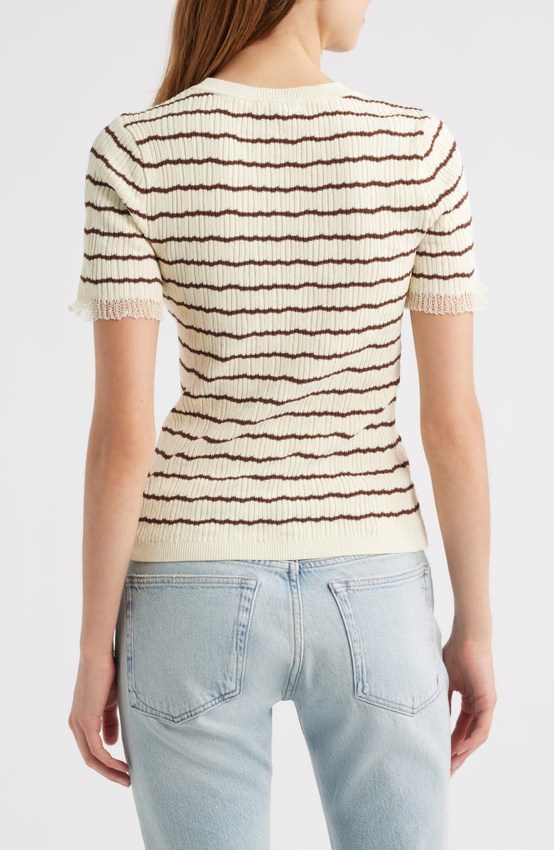rag & bone Chiara Crewneck Rib Sweater, Alternate, color, Ivory