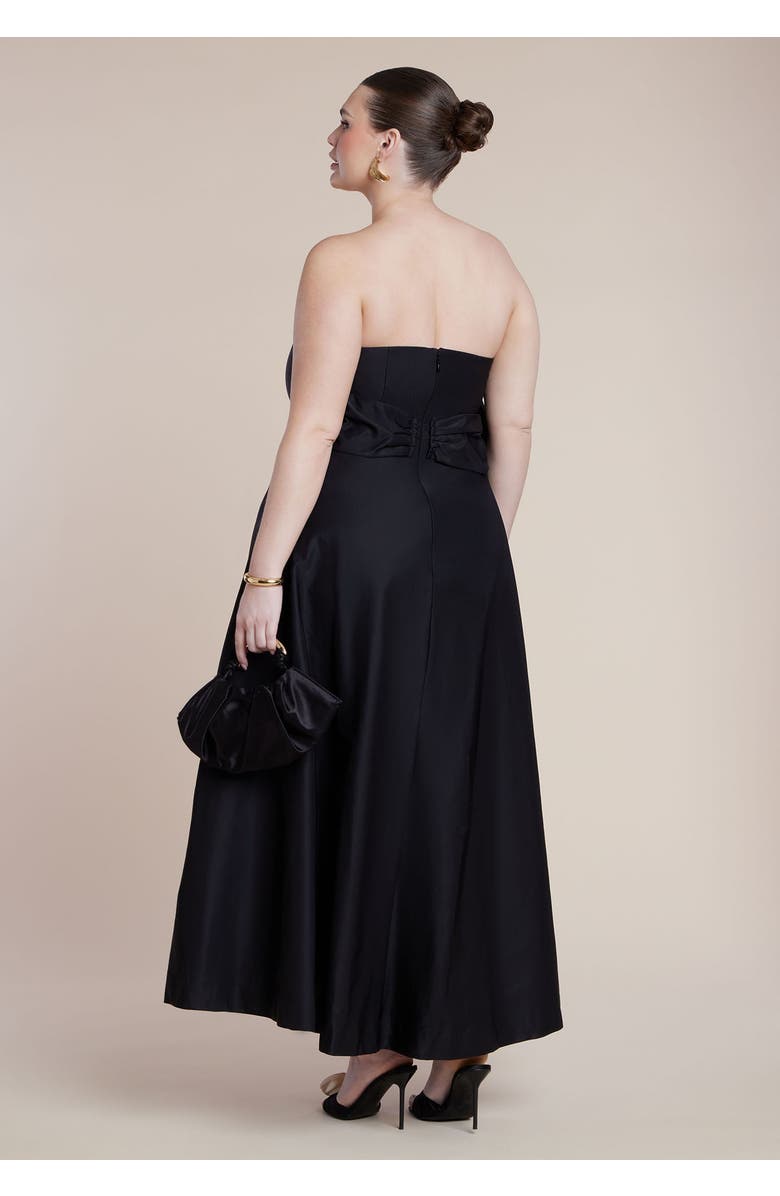 ELOQUII Dramatic Bow Gown, Alternate, color, Black Onyx