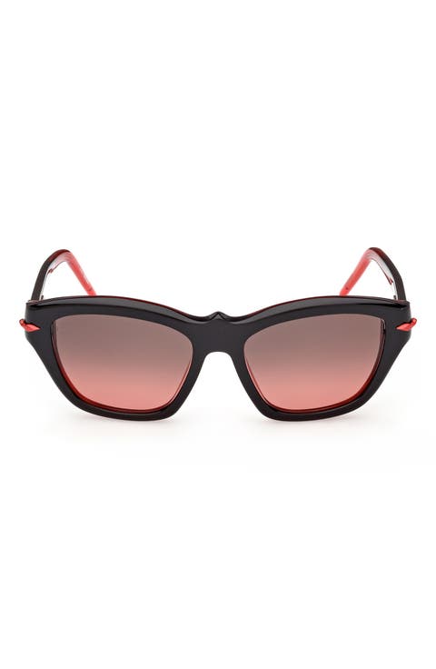 53mm Gradient Butterfly Sunglasses