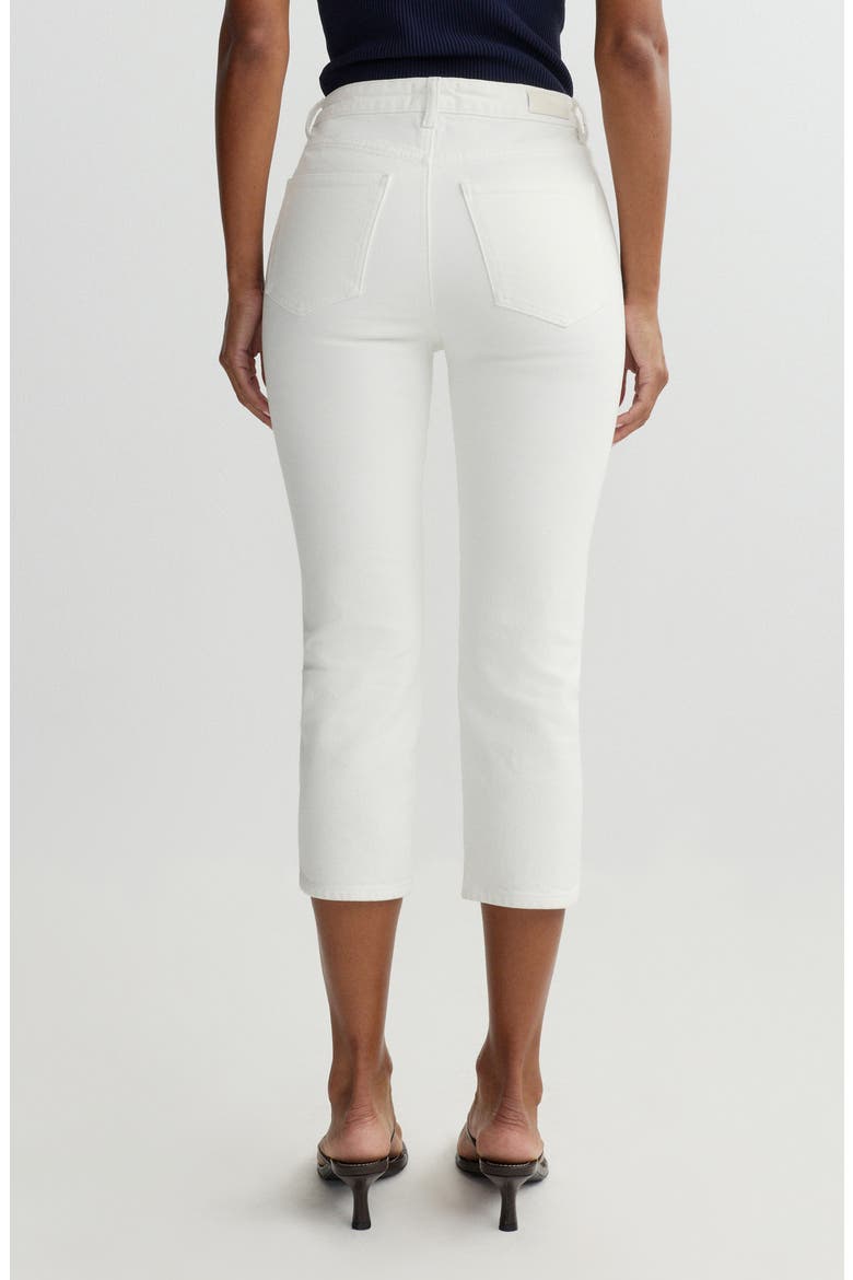 Kristy High Waist Capris, Alternate, color, WHITE
