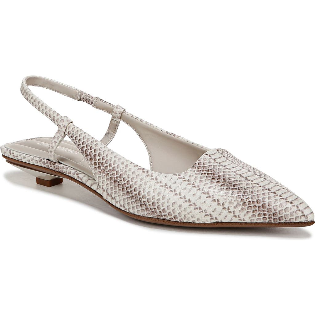 Franco Sarto Women's Palmira Pointed Toe Slingback Pumps In Grey Snake Print