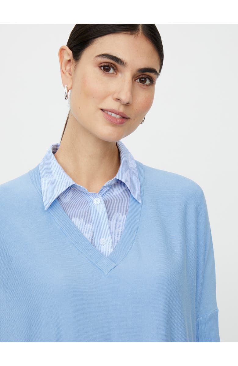 Masai Copenhagen MaFronia V-Neck Relaxed Fit Sweater, Alternate, color, Placid Blue