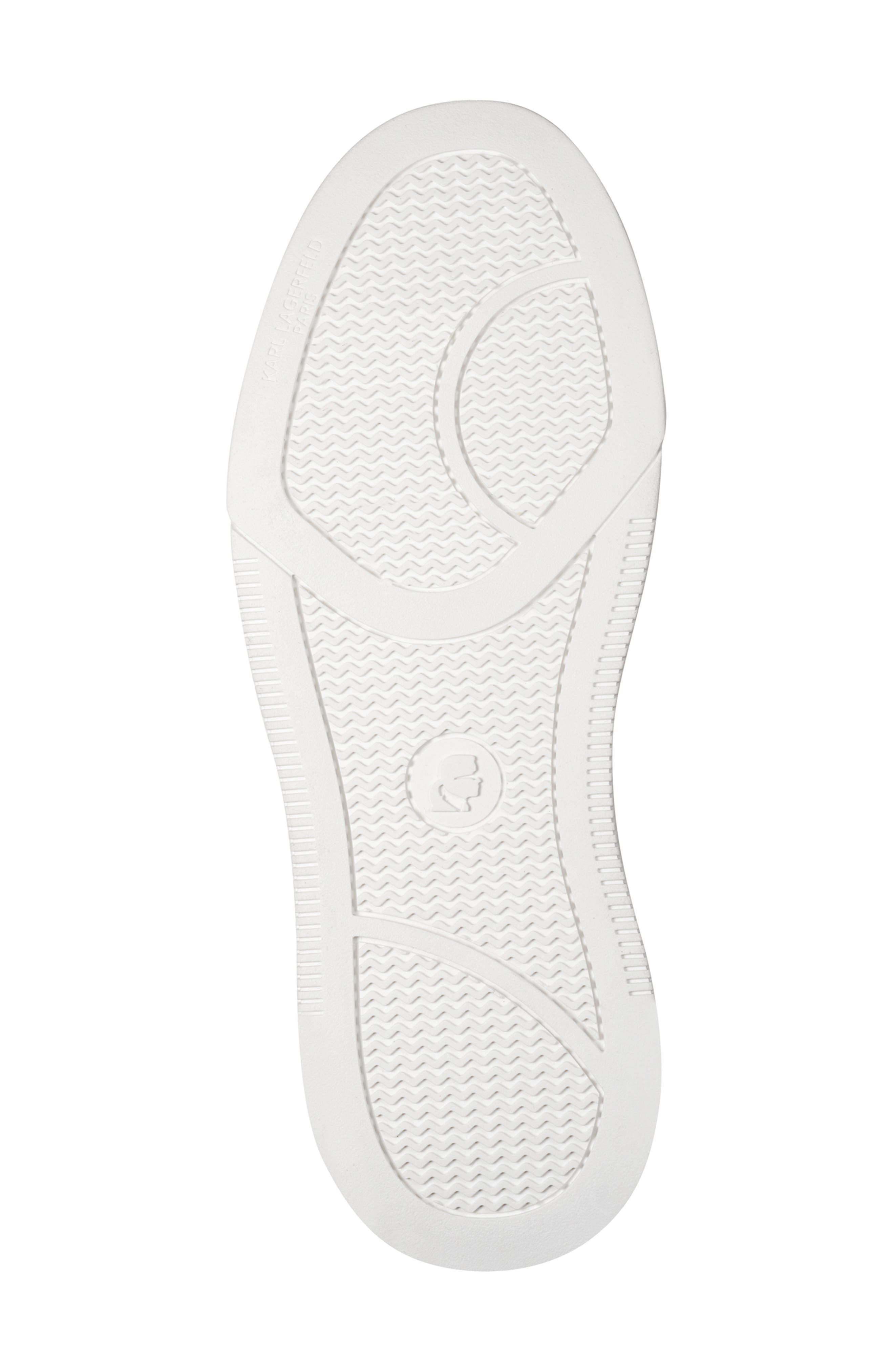 Knit T-Toe Karl Head Sneaker, Alternate, color, WHITE