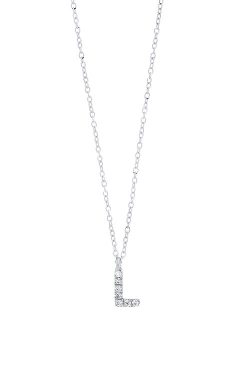 Icon Diamond Initial Pendant Necklace