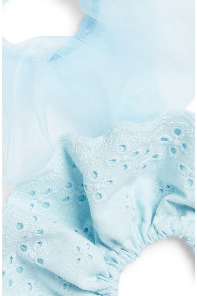 2-Pack Eyelet Scrunchies, Alternate, color, BLUE MULTI
