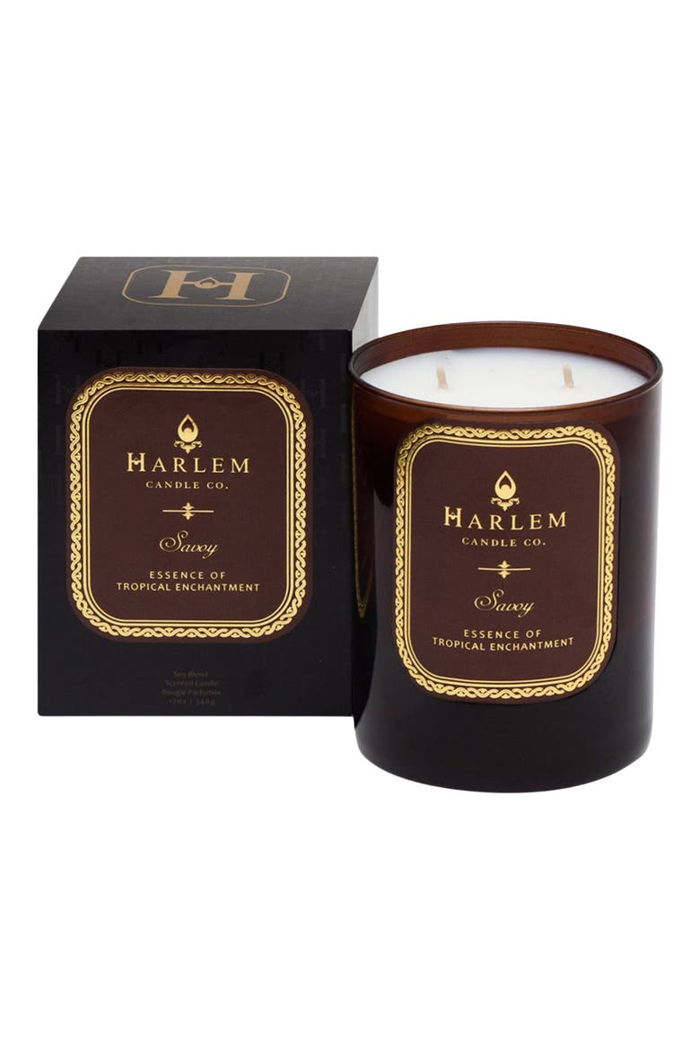 Savoy Luxury Candle, Alternate, color, AMBER