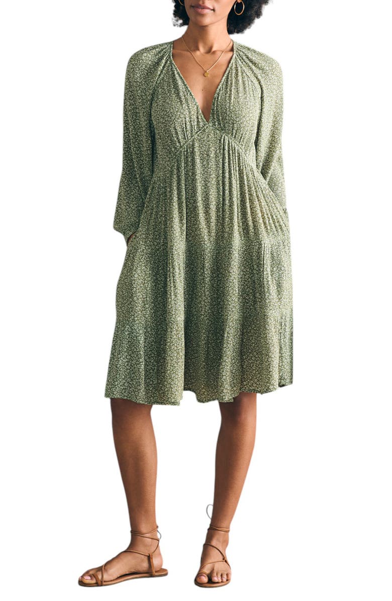 Faherty Sirene Floral Long Sleeve Dress, Main, color,