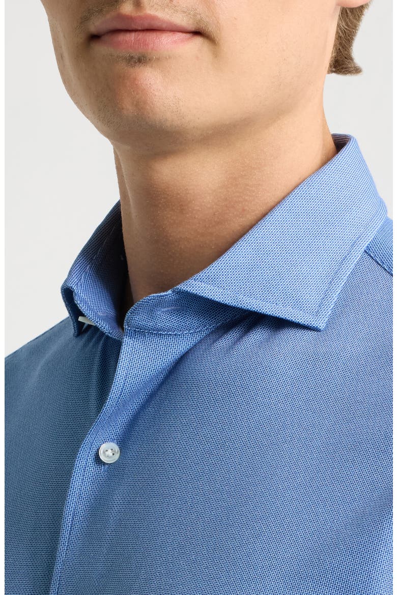 Excursionist Flex Tailored Fit Microprint Wrinkle Resistant Button-Up Shirt, Alternate, color, WINDY BLUE