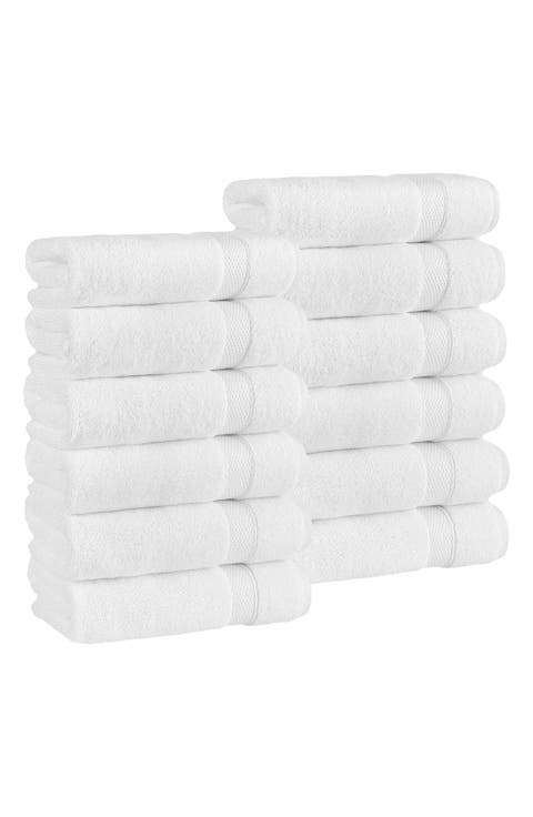 Set of 12 Anovia Turkish Cotton Hand Towels