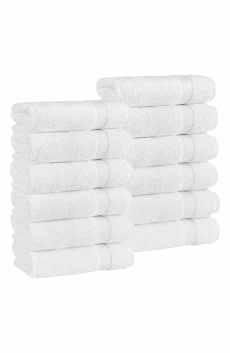 Linum Home Textiles Set of 12 Anovia Turkish Cotton Hand Towels